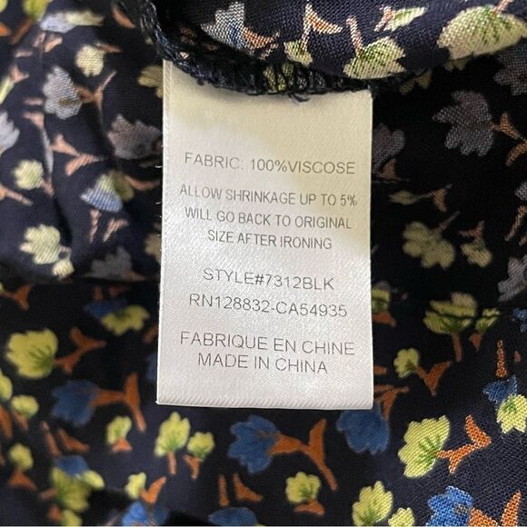 Atelier P Floral Dress Girls size 14Y navy - Picture 5 of 6